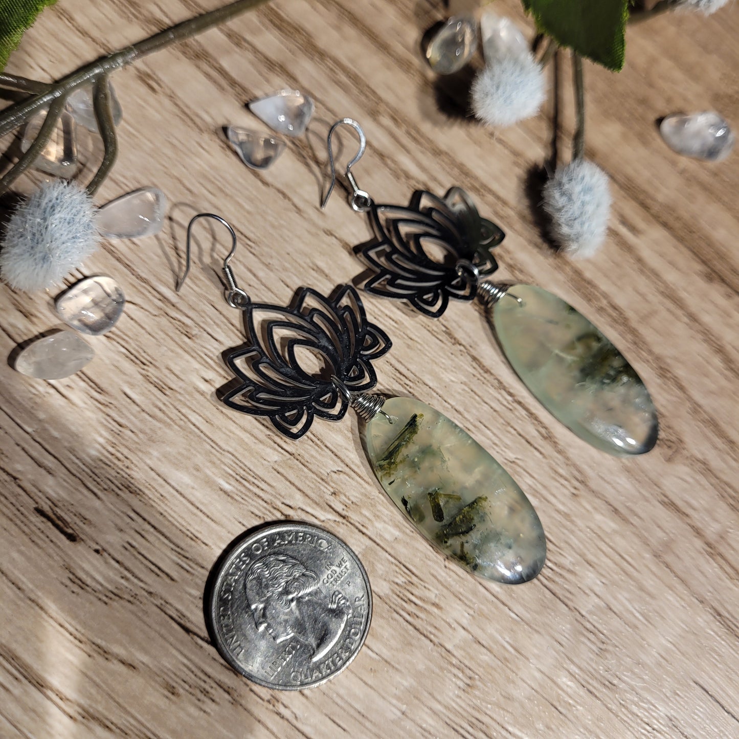 Prehnite Earrings