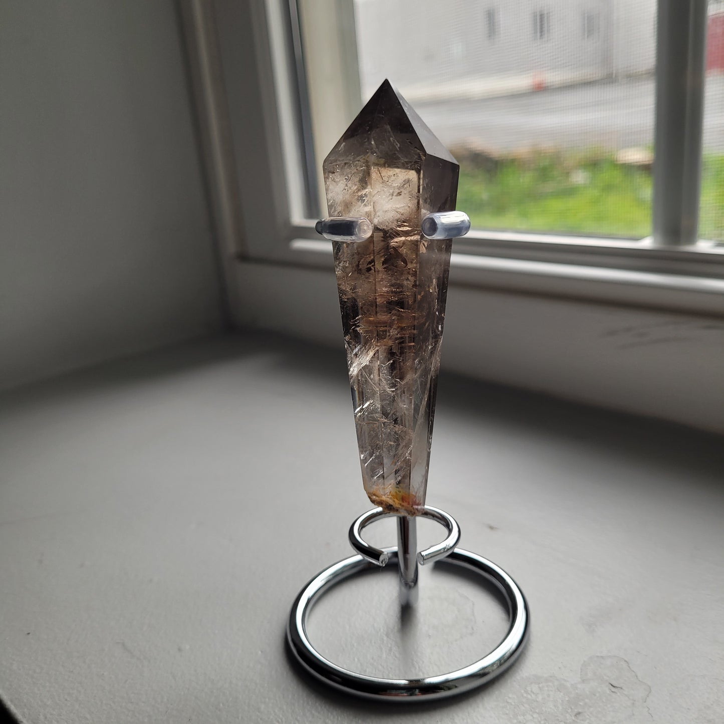 Smoky Quartz Scepter with Stand