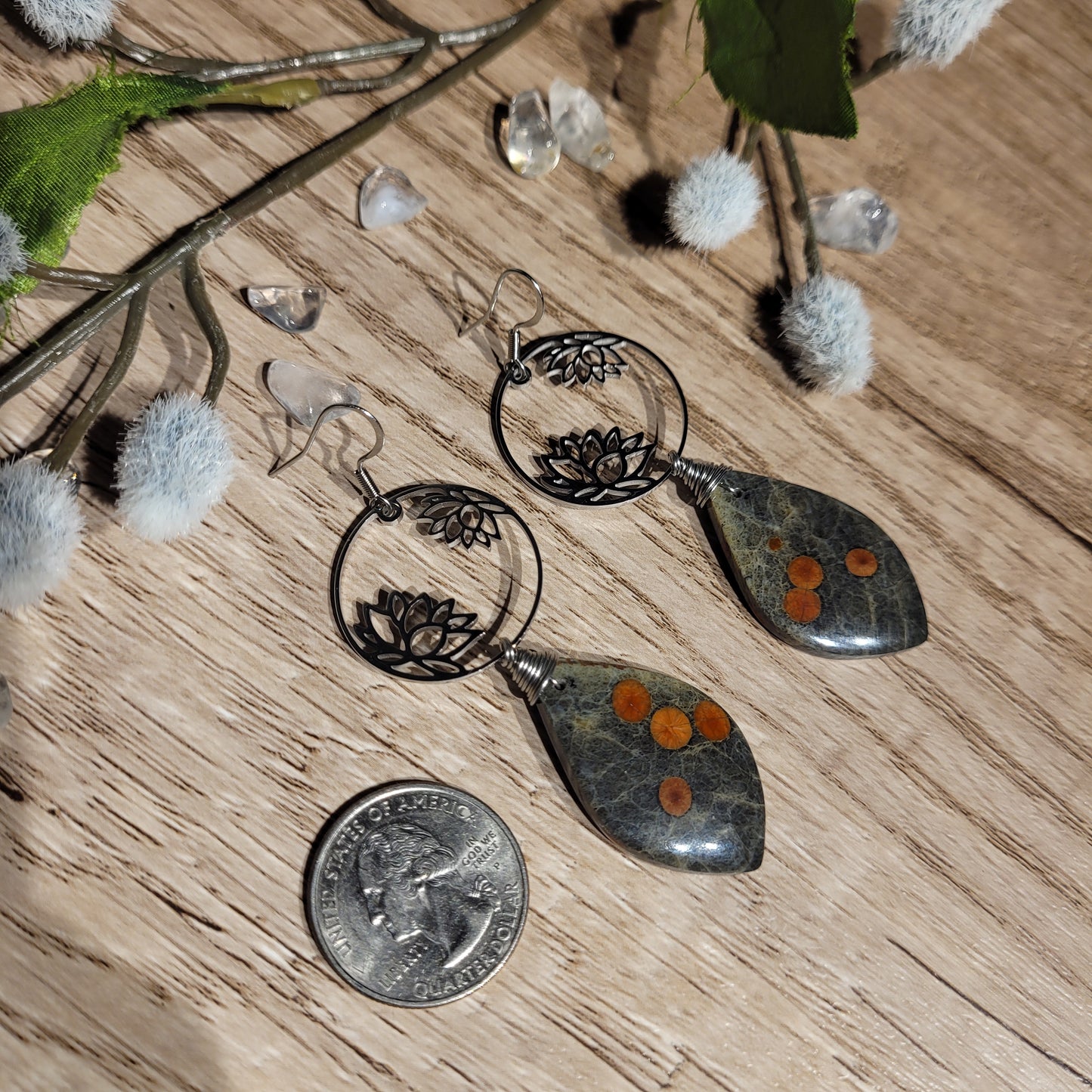 Peanut Obsidian Earrings