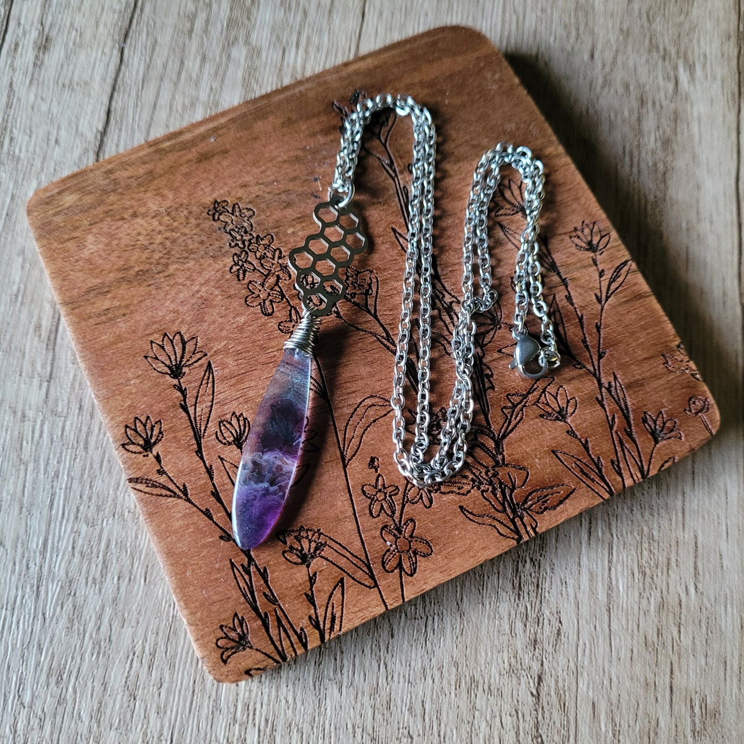 Rainbow Fluorite Necklace