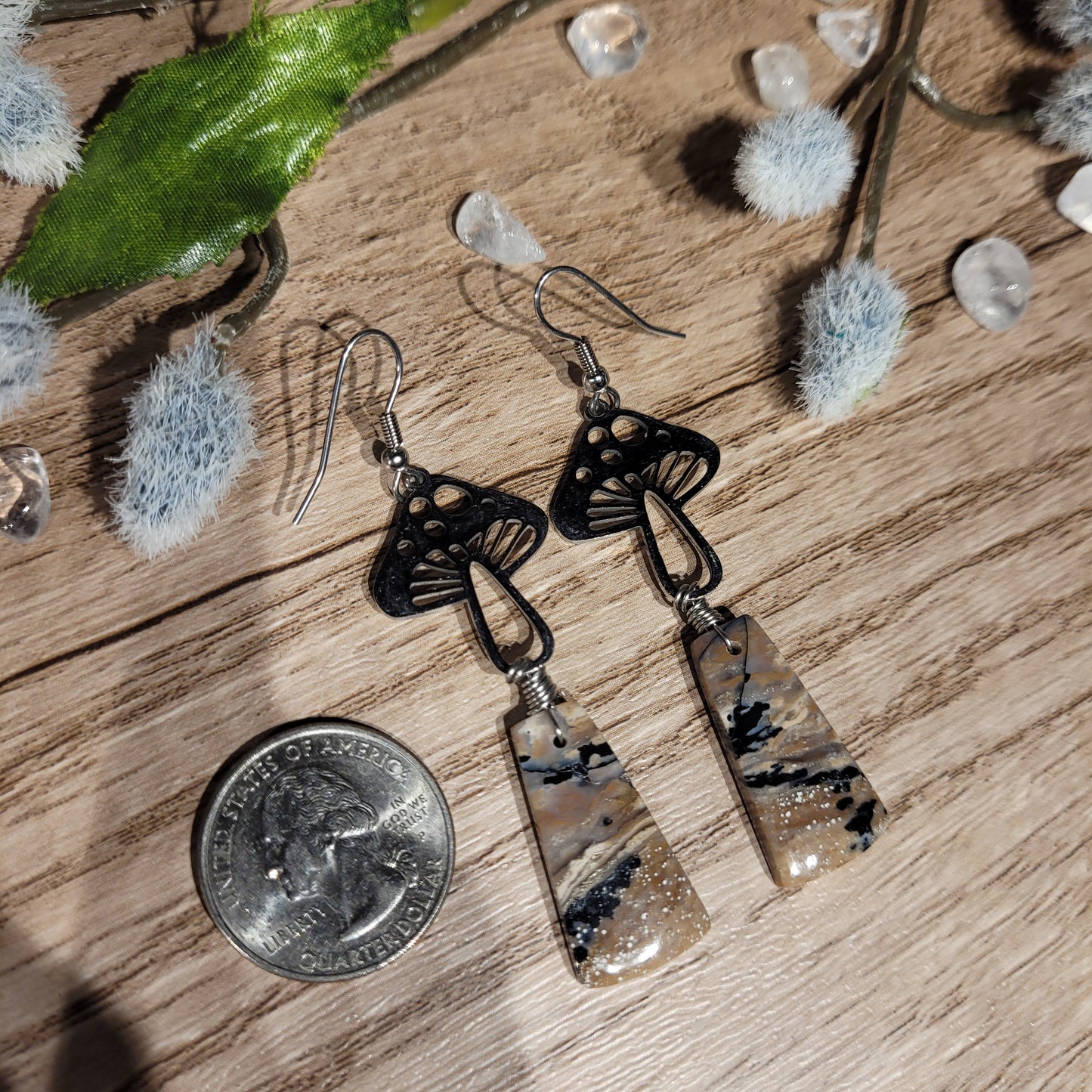 Honey Dendrite Earrings