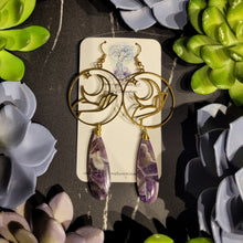 Load image into Gallery viewer, Chevron Amethyst Earrings
