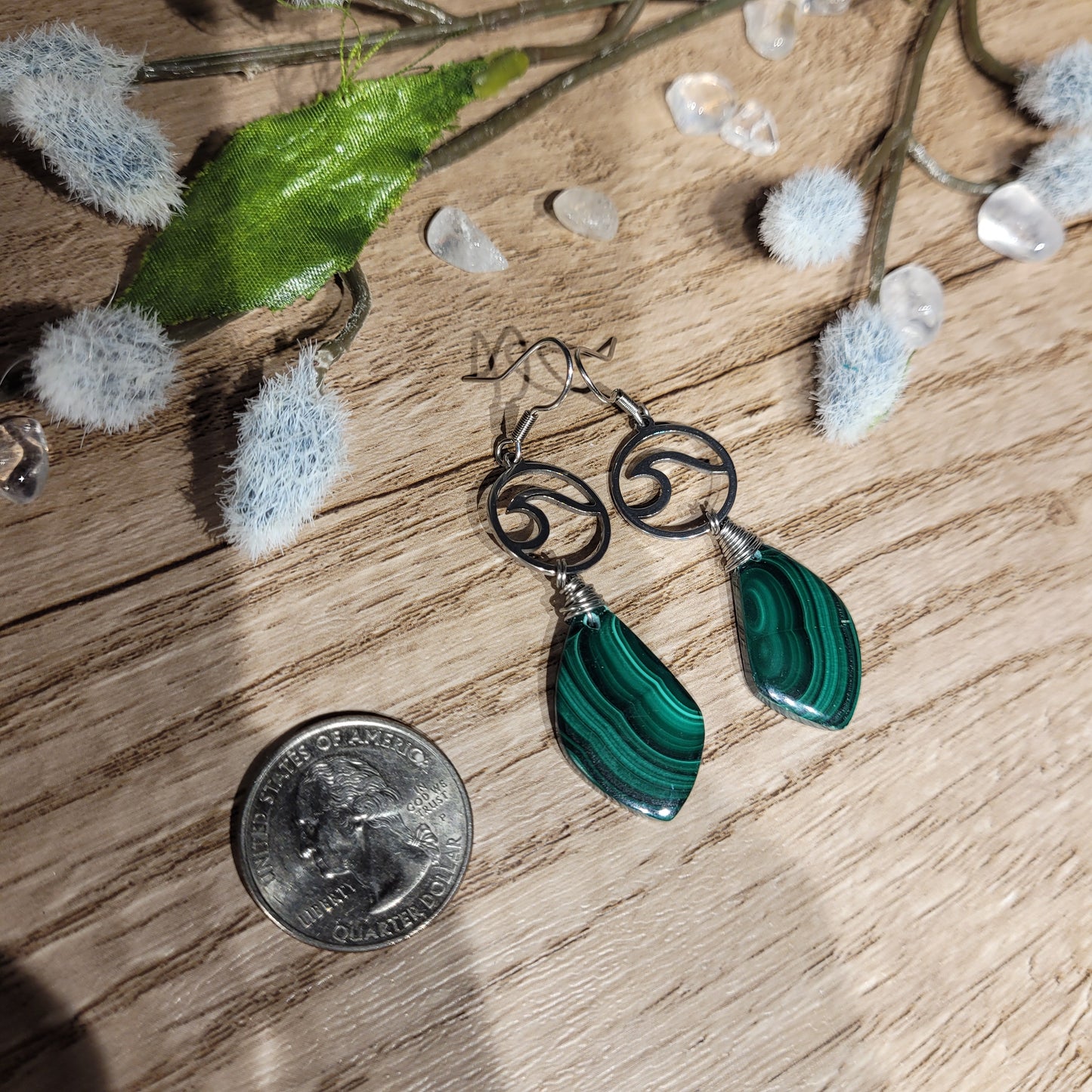 Malachite Earrings