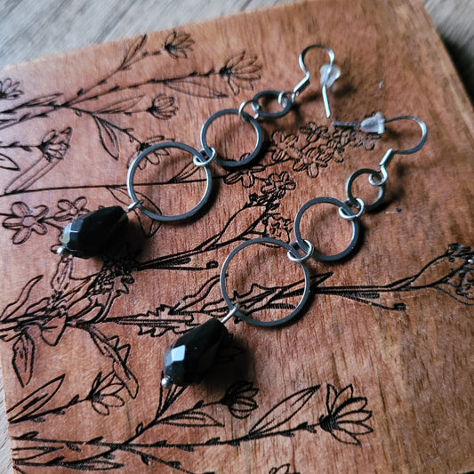 Black Obsidian Earrings