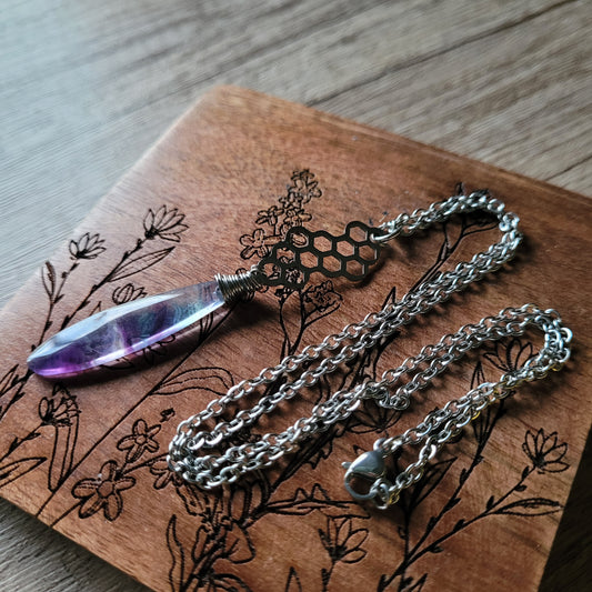 Rainbow Fluorite Necklace