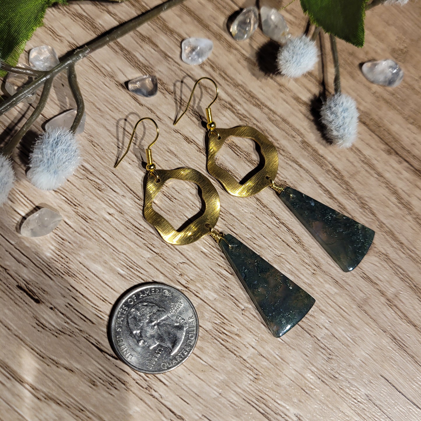 Moss Agate Earrings