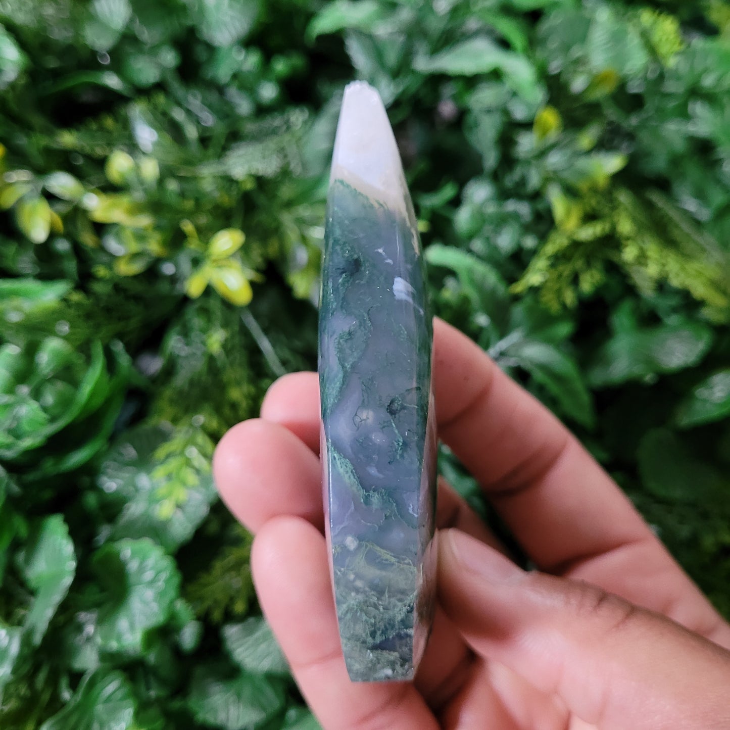 Moss Agate Freeform Flame