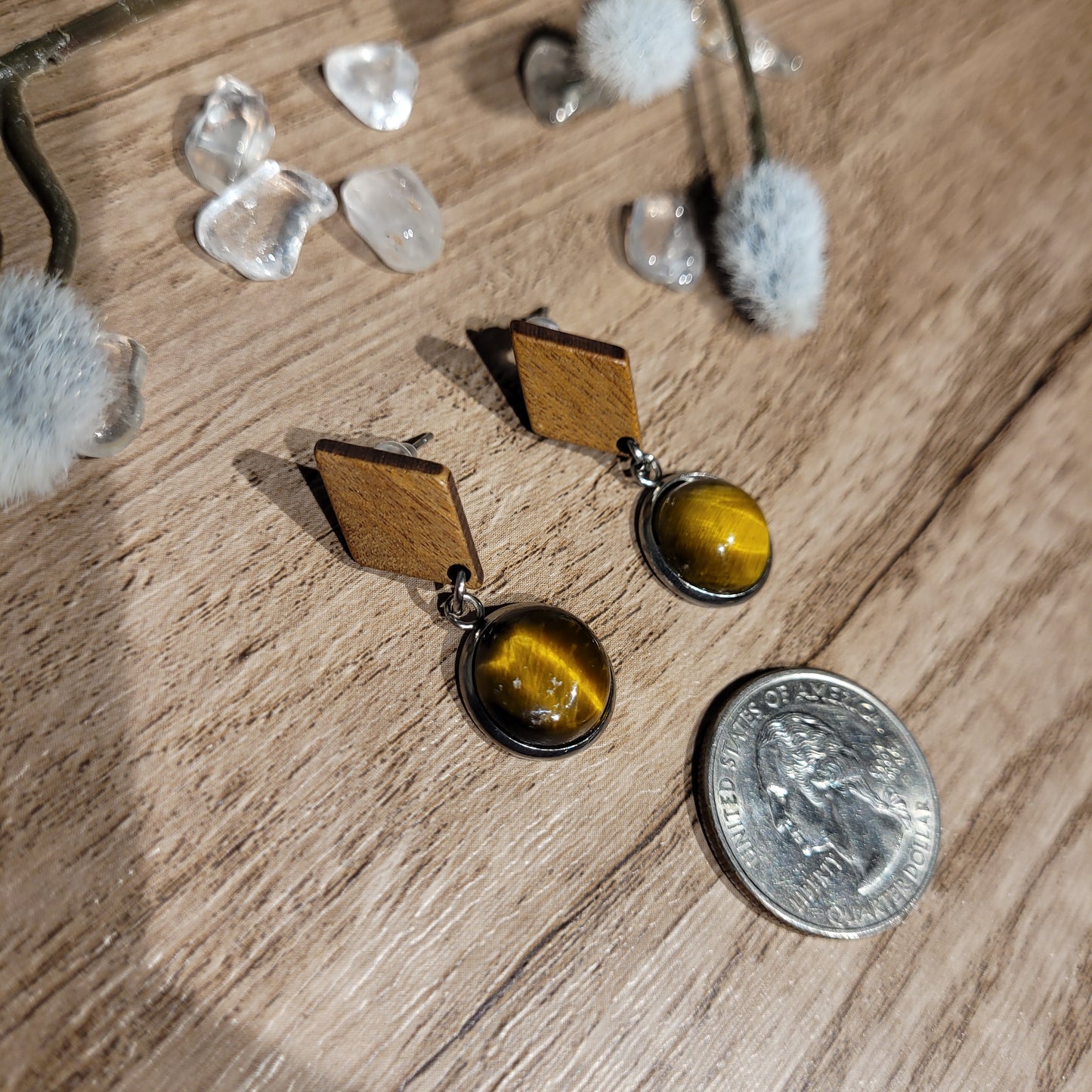 Tigers Eye Earrings