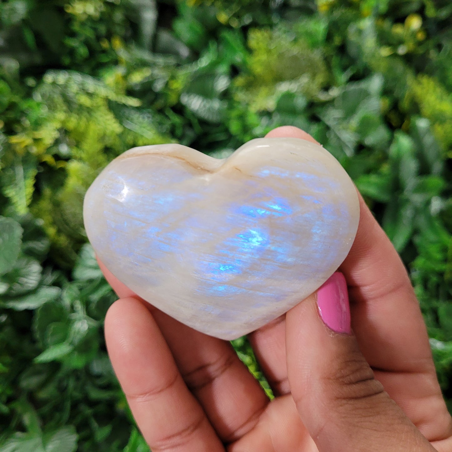 Rainbow Moonstone Heart