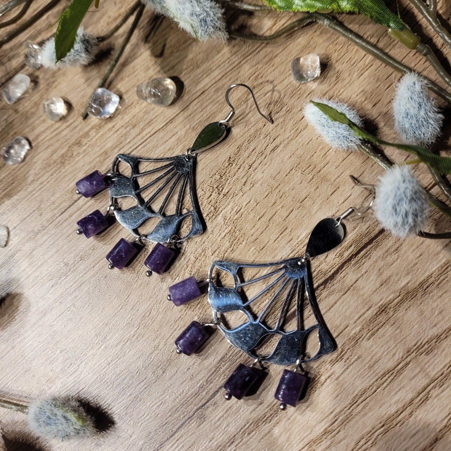 Lepidolite Earrings