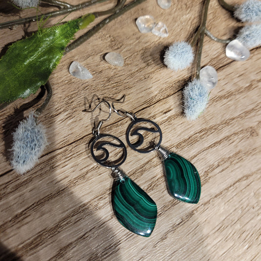 Malachite Earrings