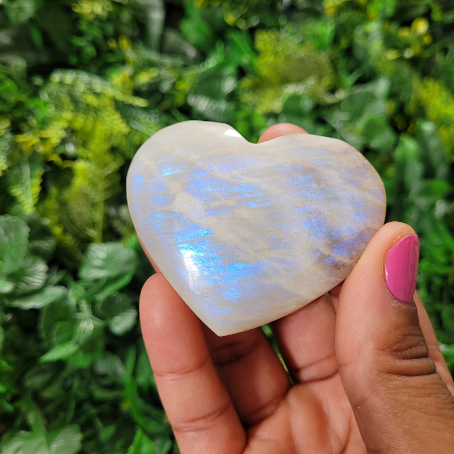 Rainbow Moonstone Heart