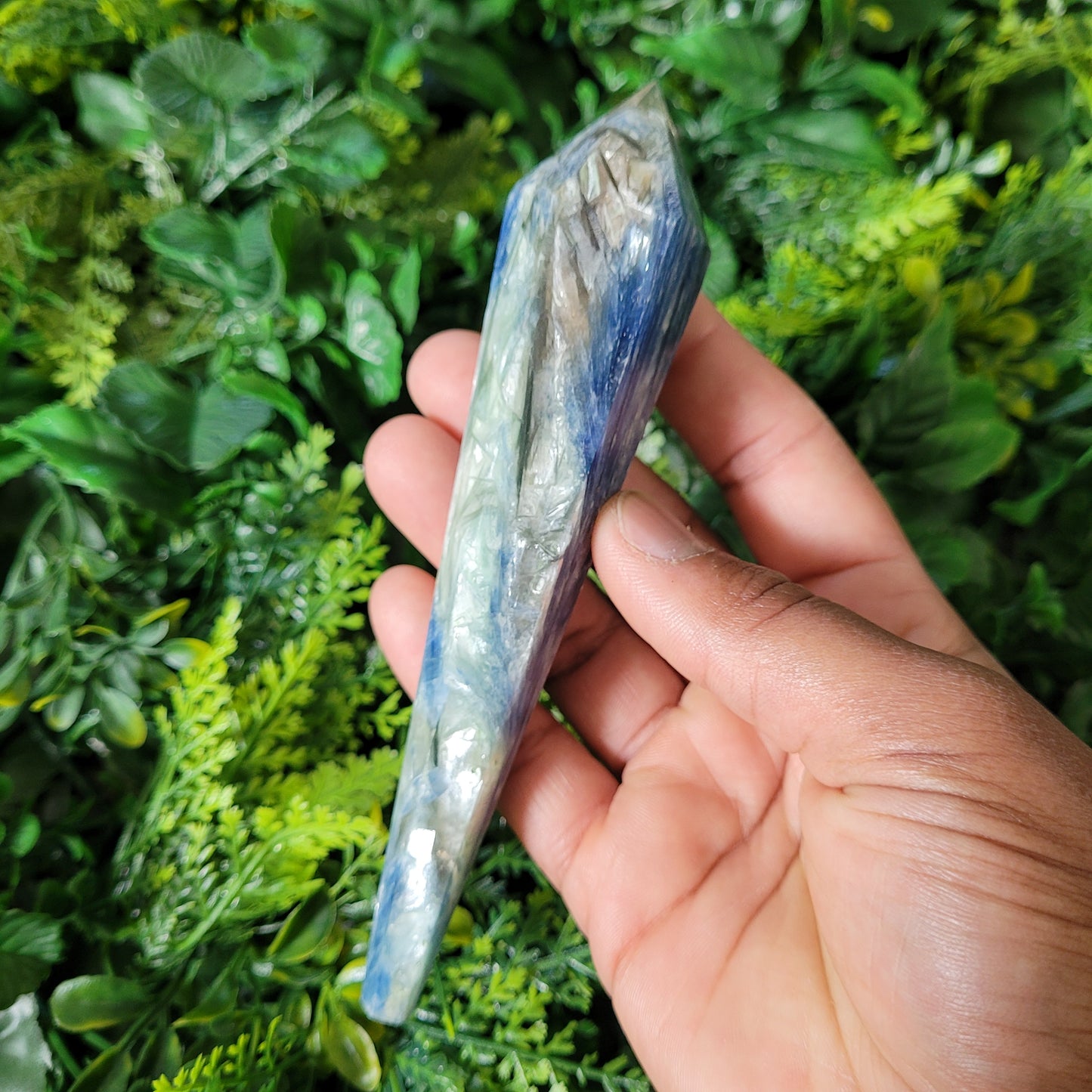 Blue Kyanite Scepter with Stand