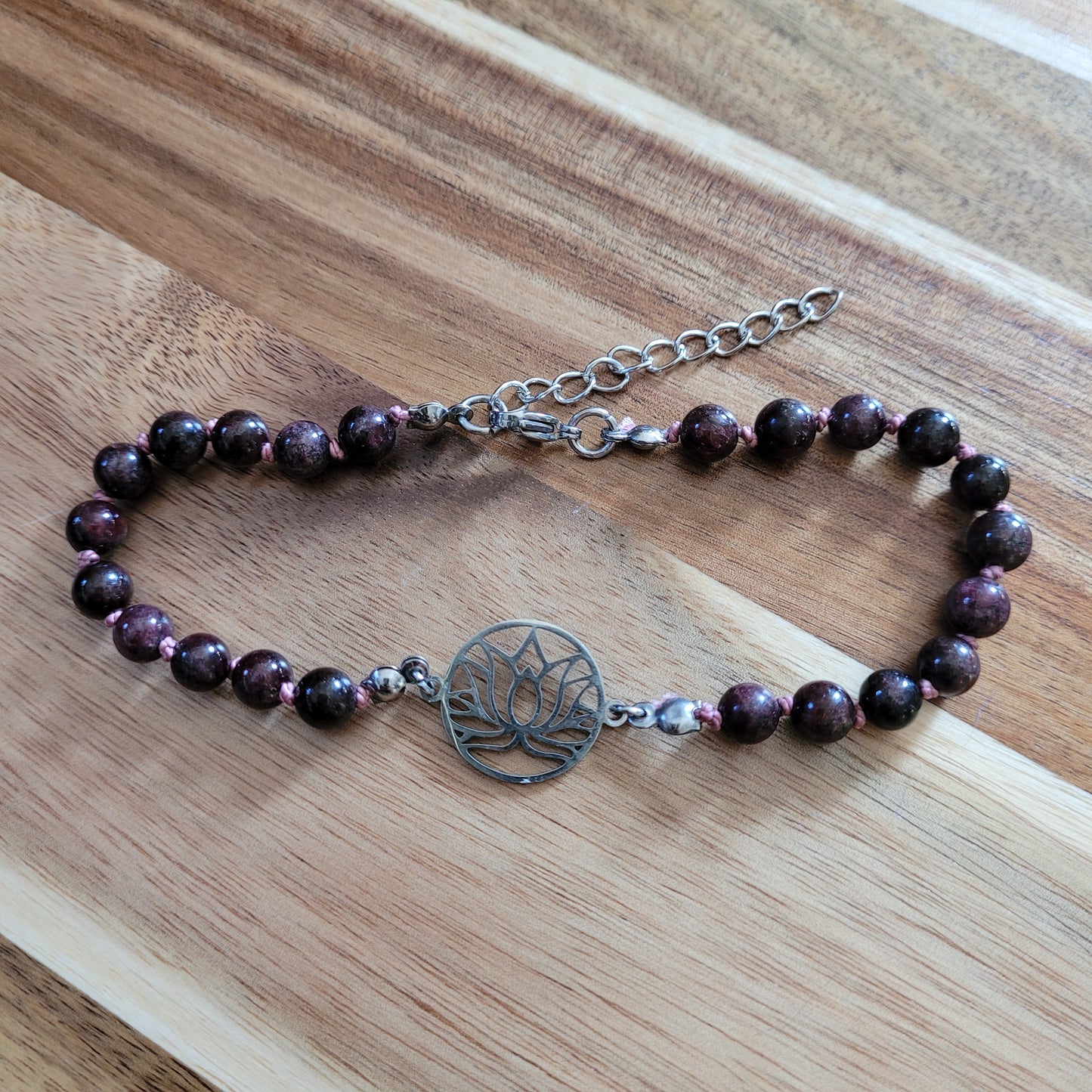 Garnet Lotus Anklet