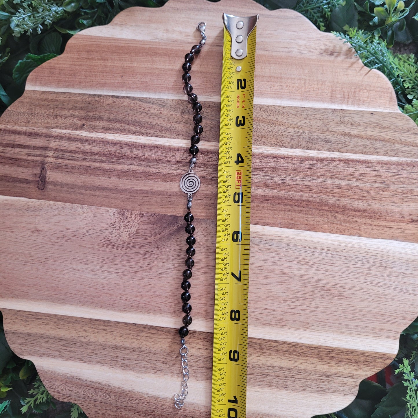 Smoky Quartz Swirl Anklet