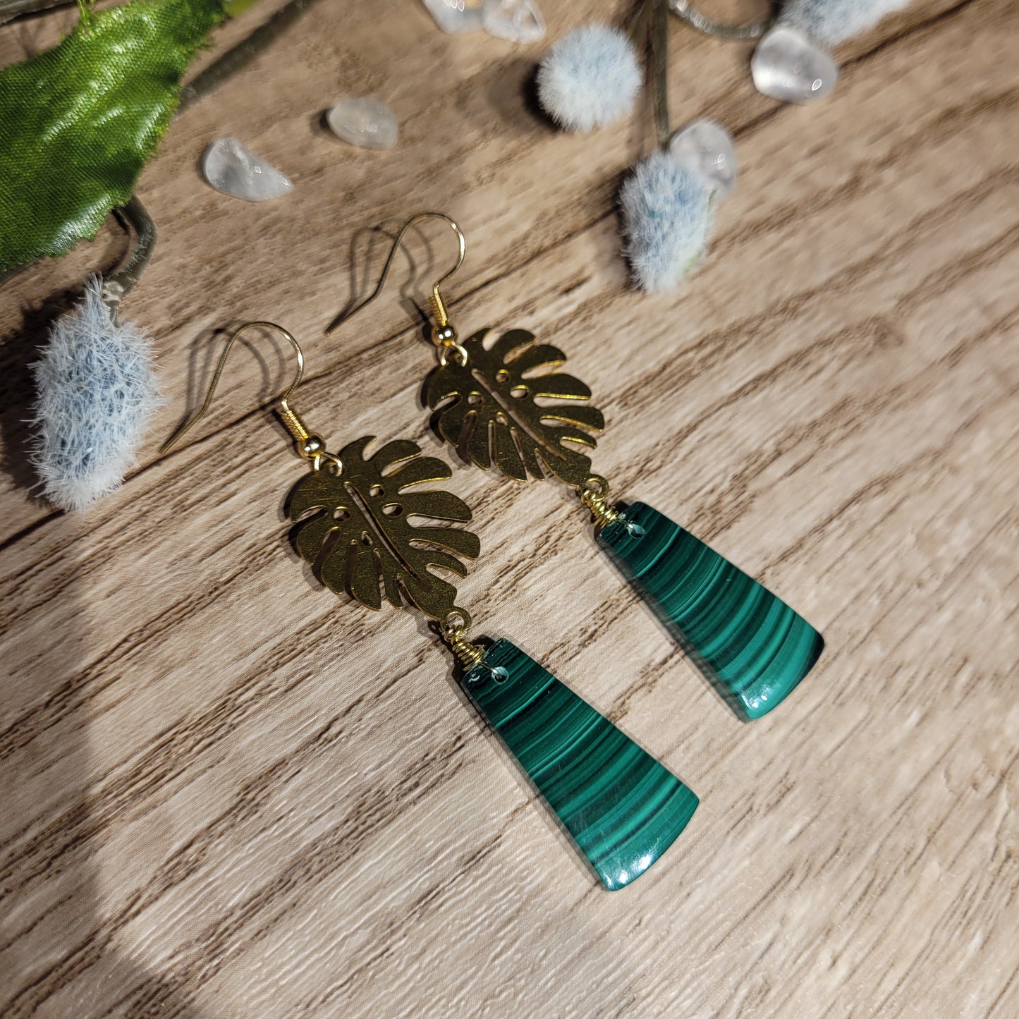 Malachite Earrings