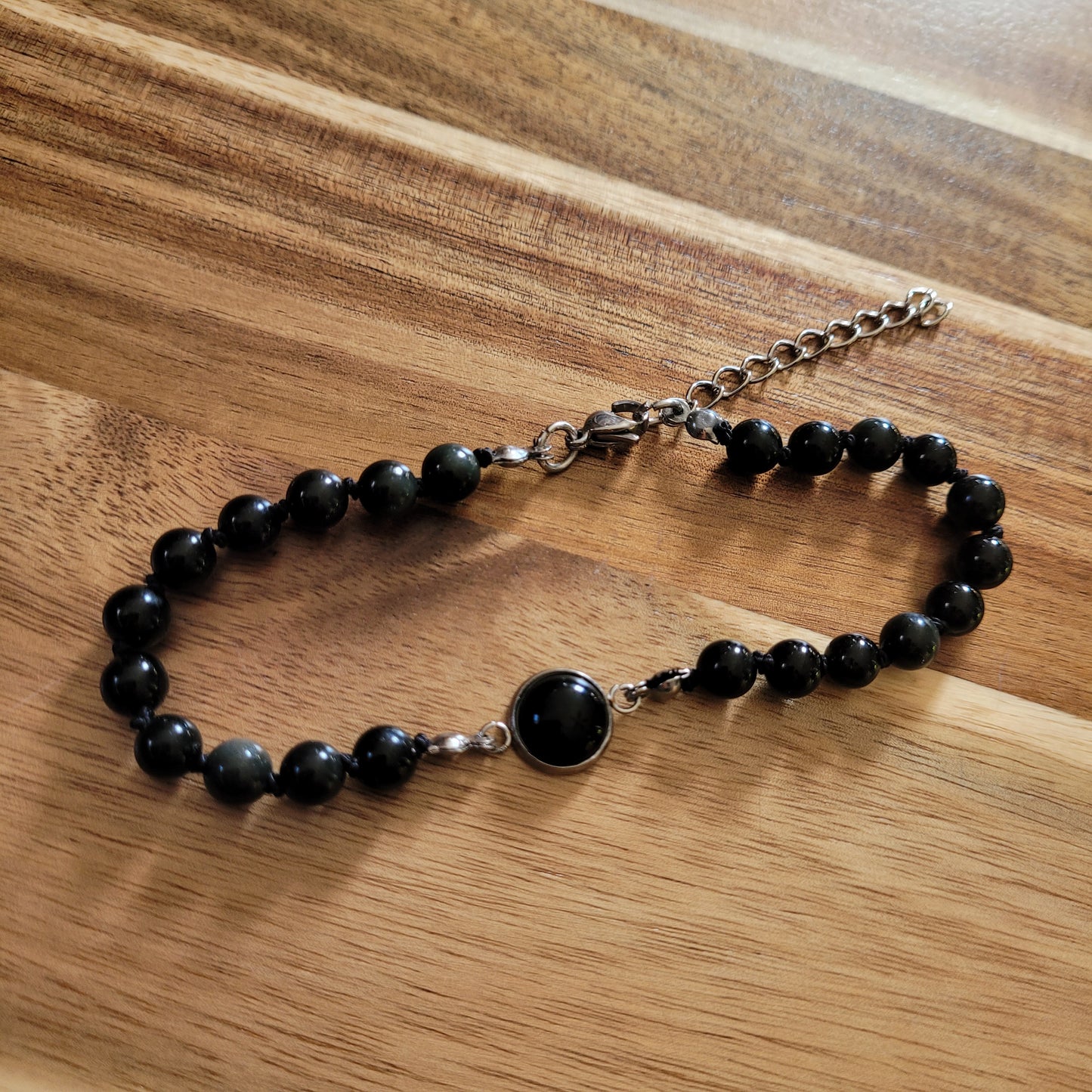 Black Obsidian Anklet