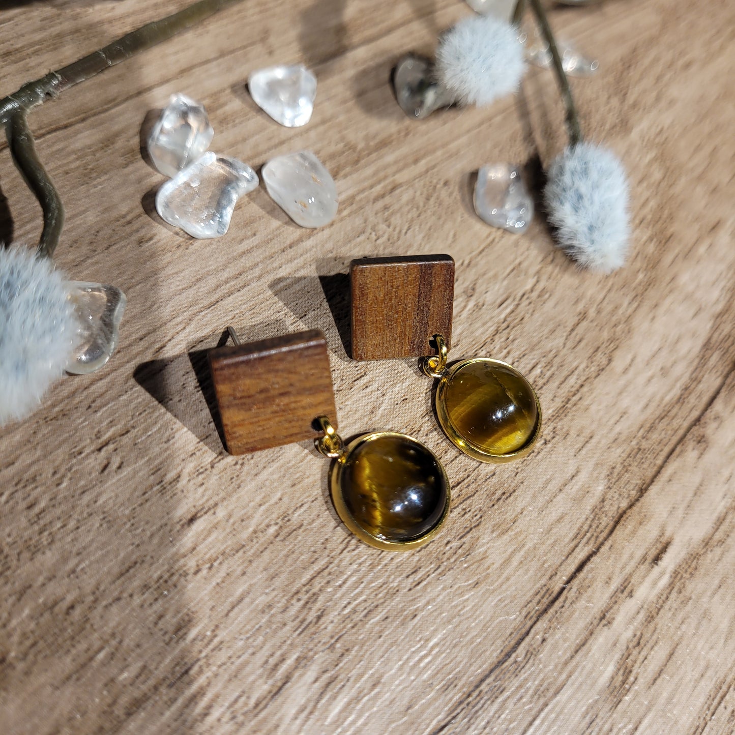 Tigers Eye Earrings