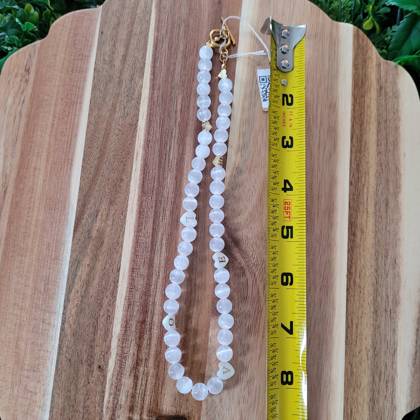 Satin Spar Selenite Love Necklace