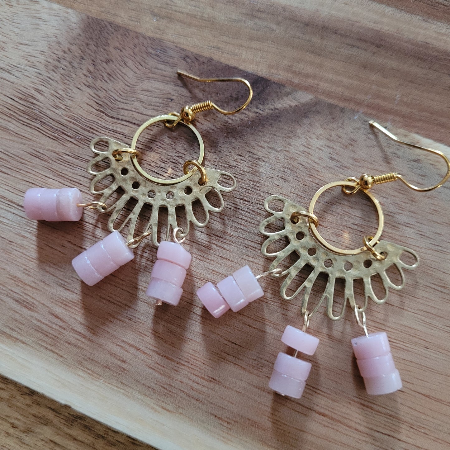 Pink Opal Earrings