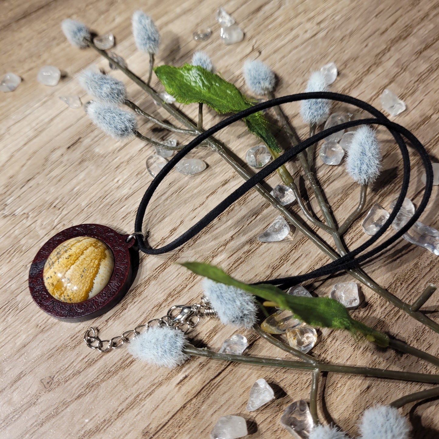 Picture Jasper Wood Necklace