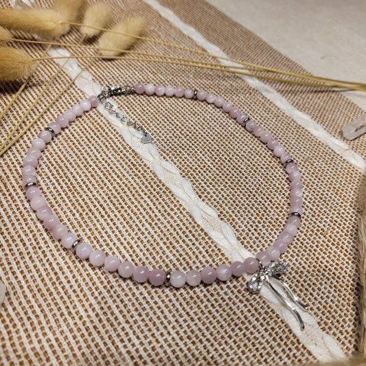 Kunzite Bow Necklace