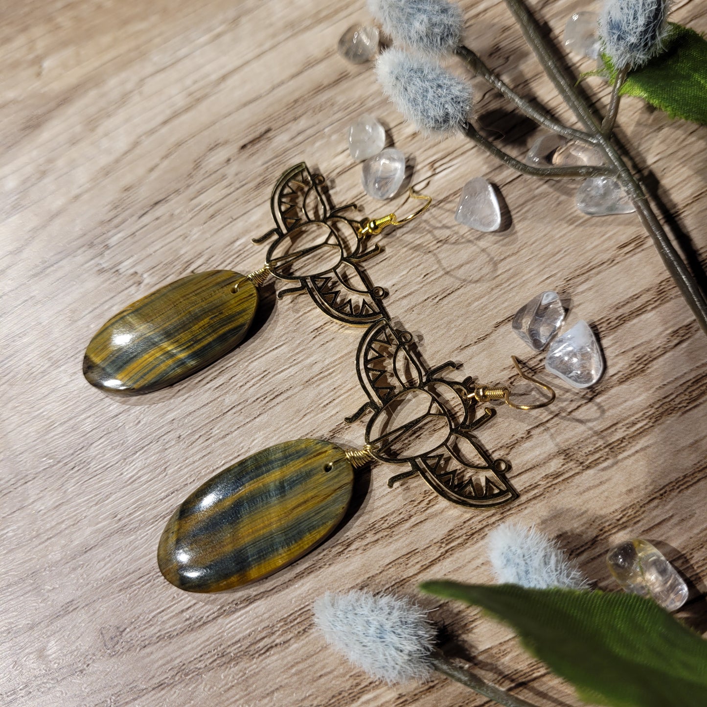 Tigers Eye Earrings