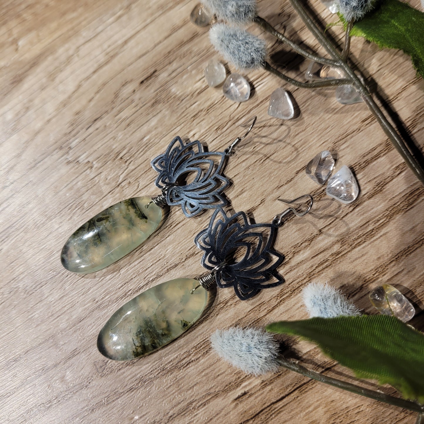 Prehnite Earrings