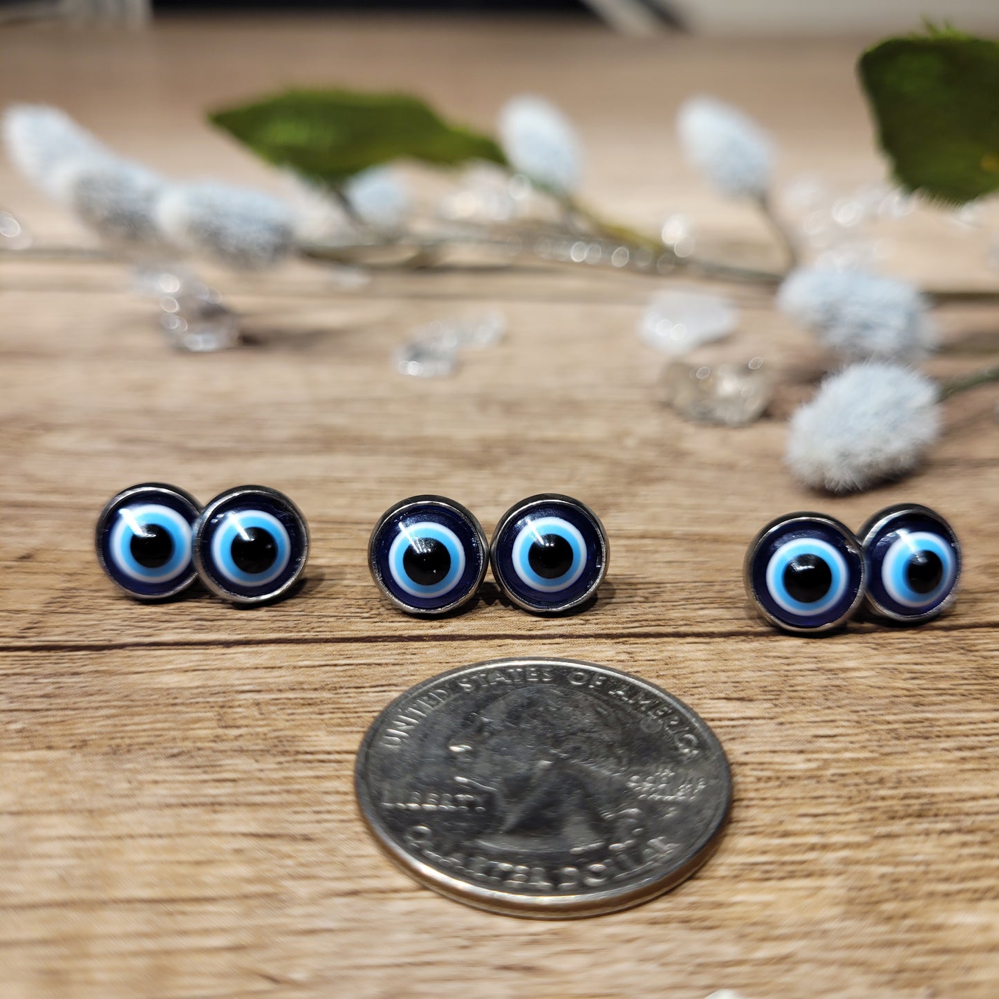 Evil Eye Stud Earrings