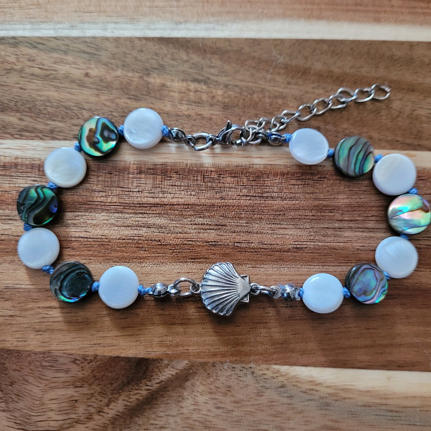 Mother of Pearl and Abalone Anklet