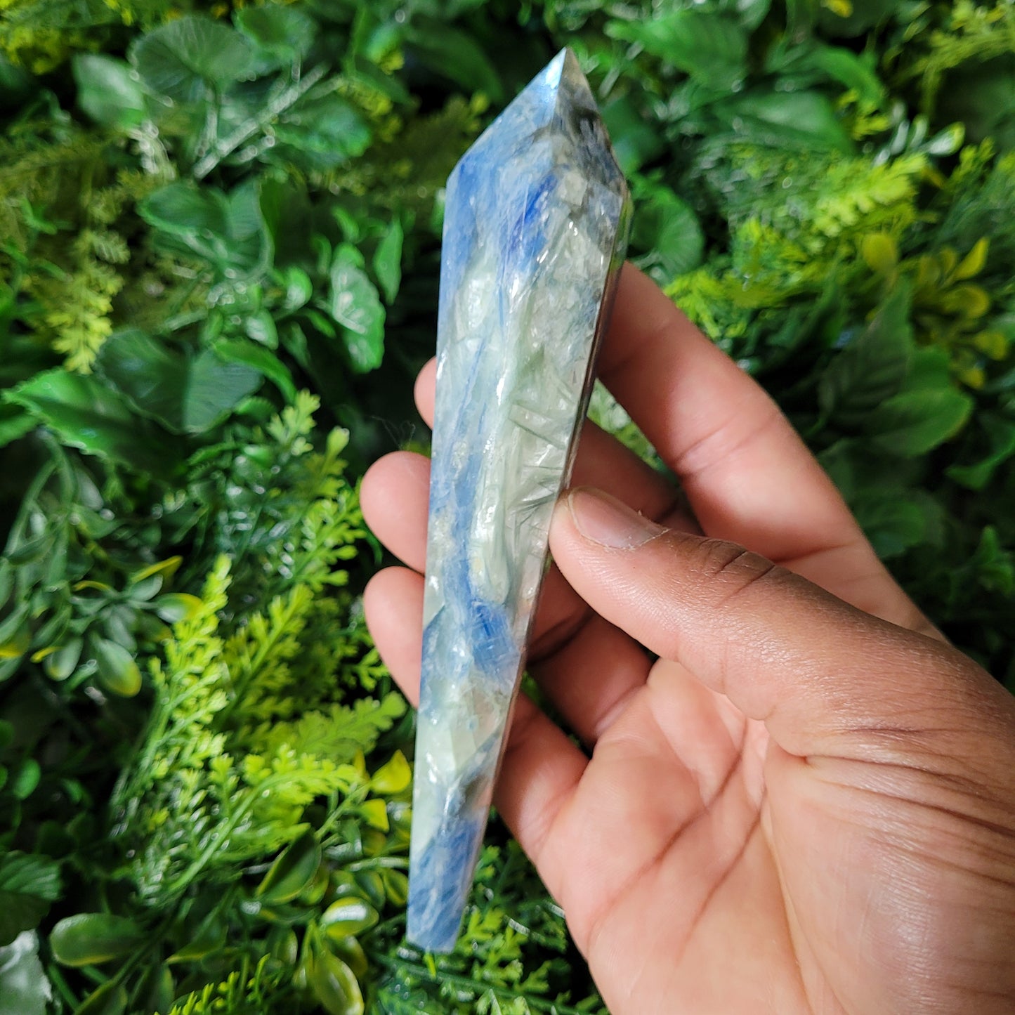 Blue Kyanite Scepter with Stand