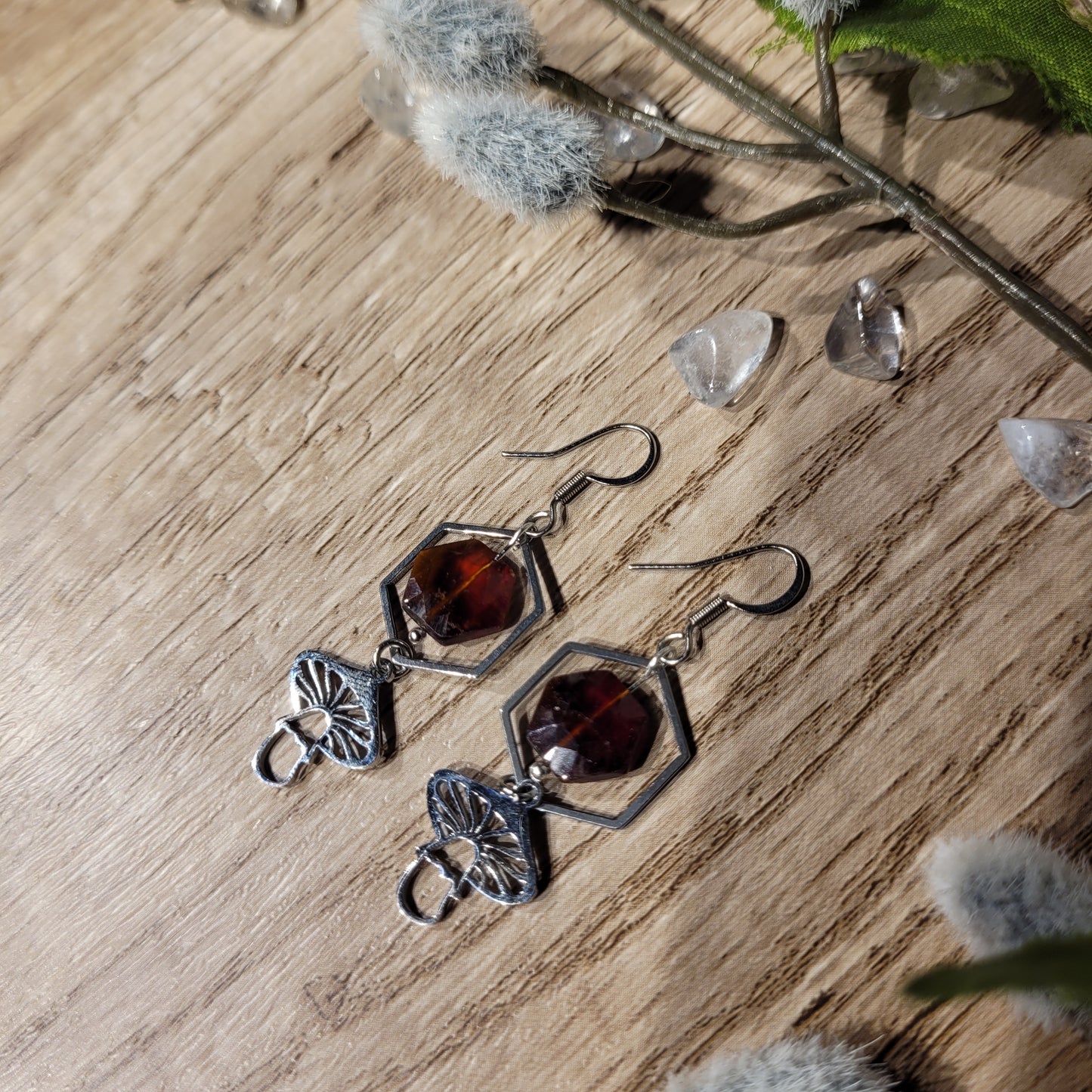 Hessonite Garnet Earrings