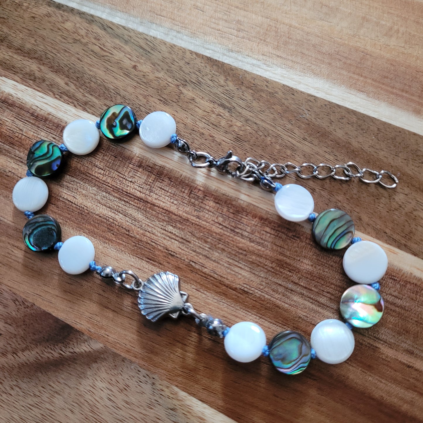Mother of Pearl and Abalone Anklet