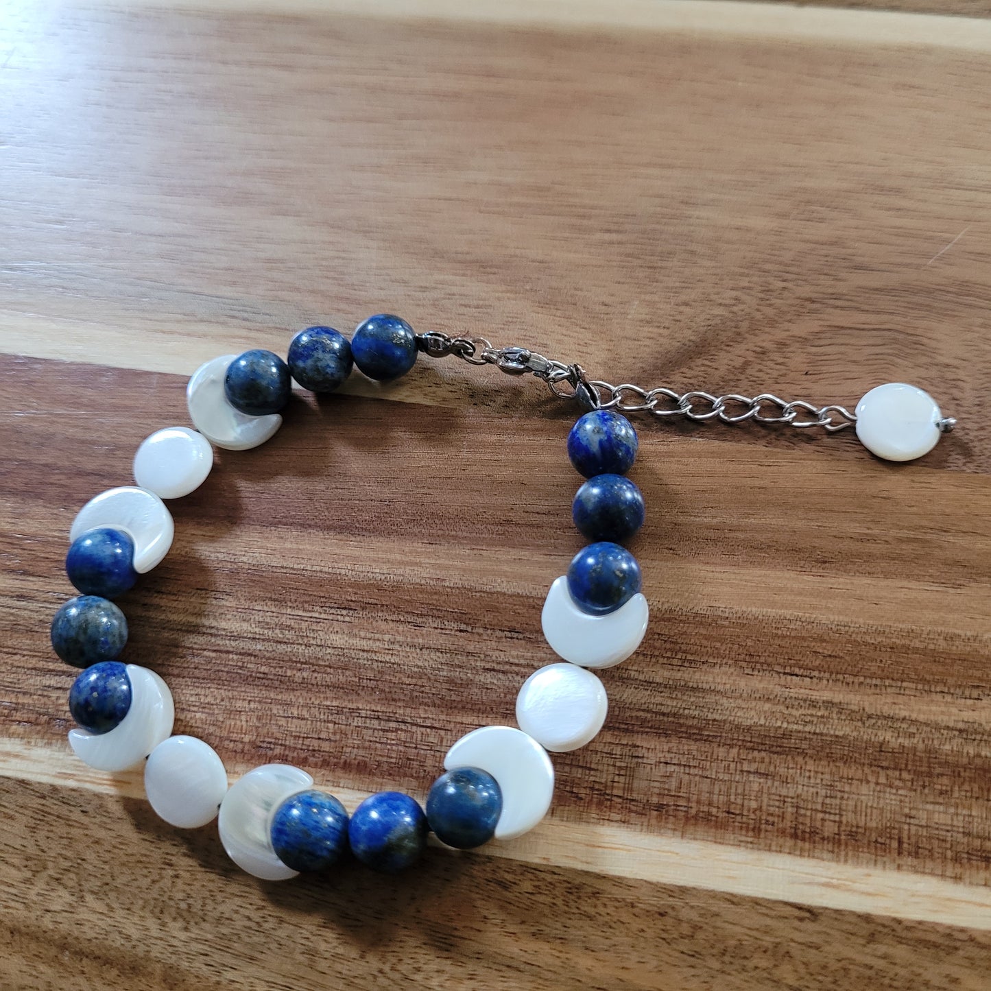 Lapis Lazuli Mother of Pearl Bracelet