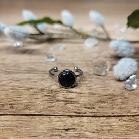 Blue Goldstone Ring