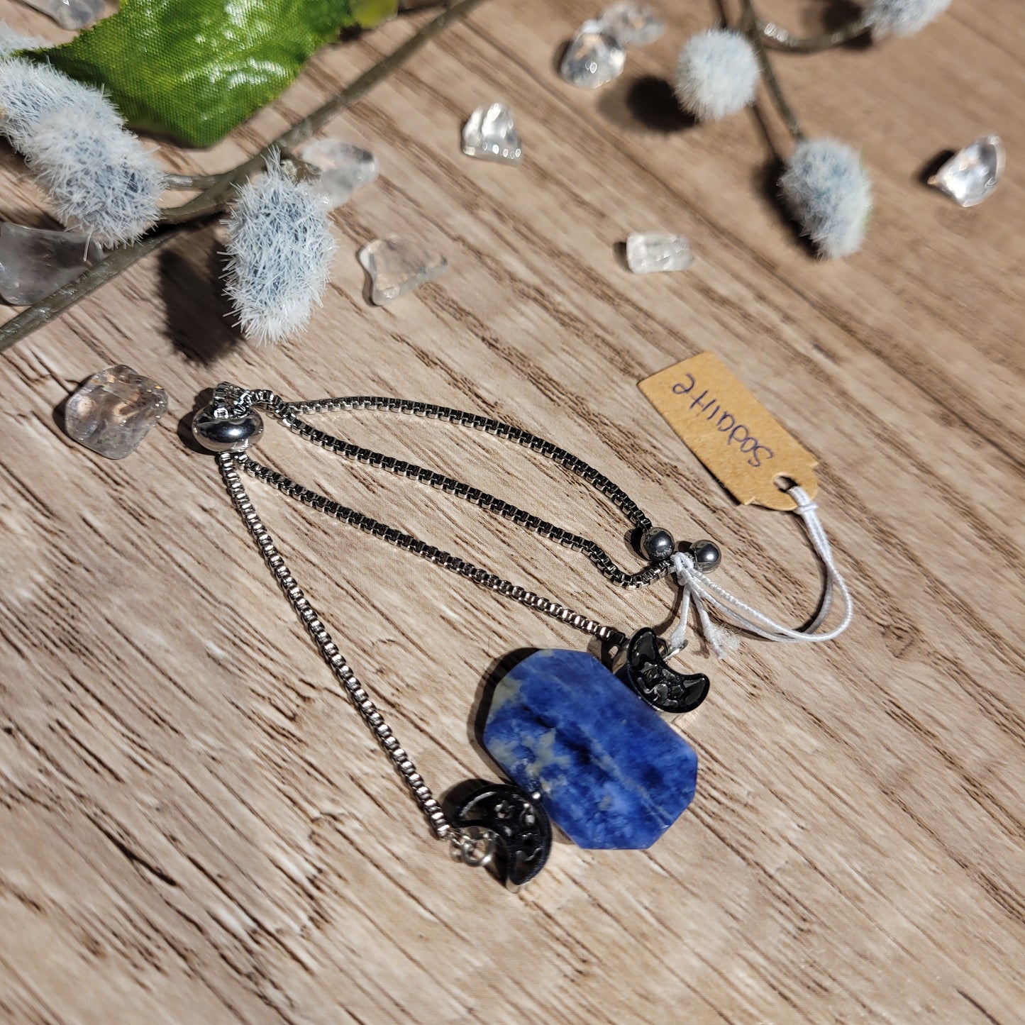 Sodalite Moon Bracelet