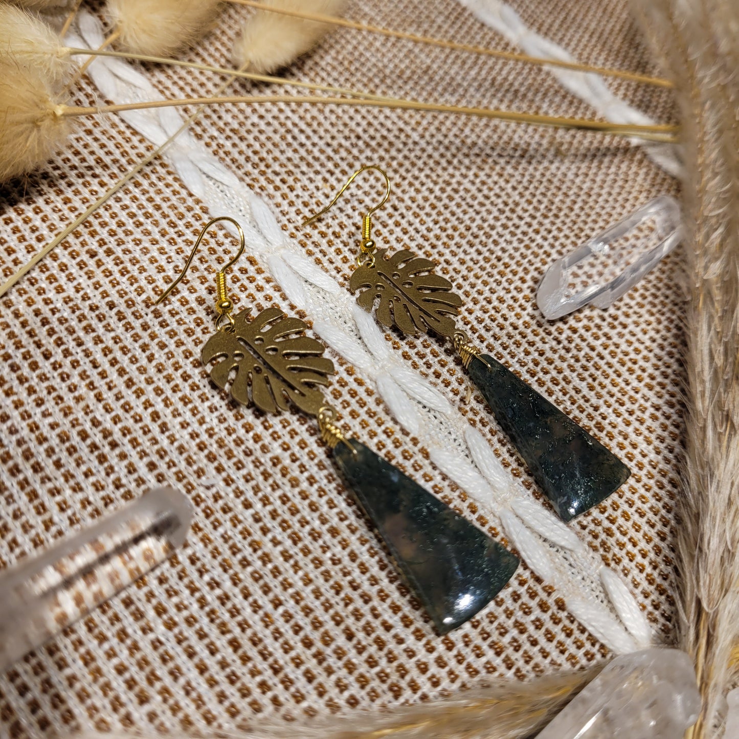 Moss Agate Earrings
