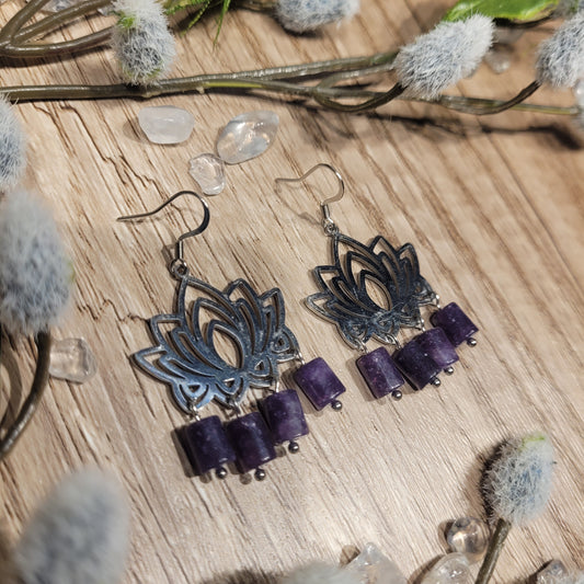 Lepidolite Earrings