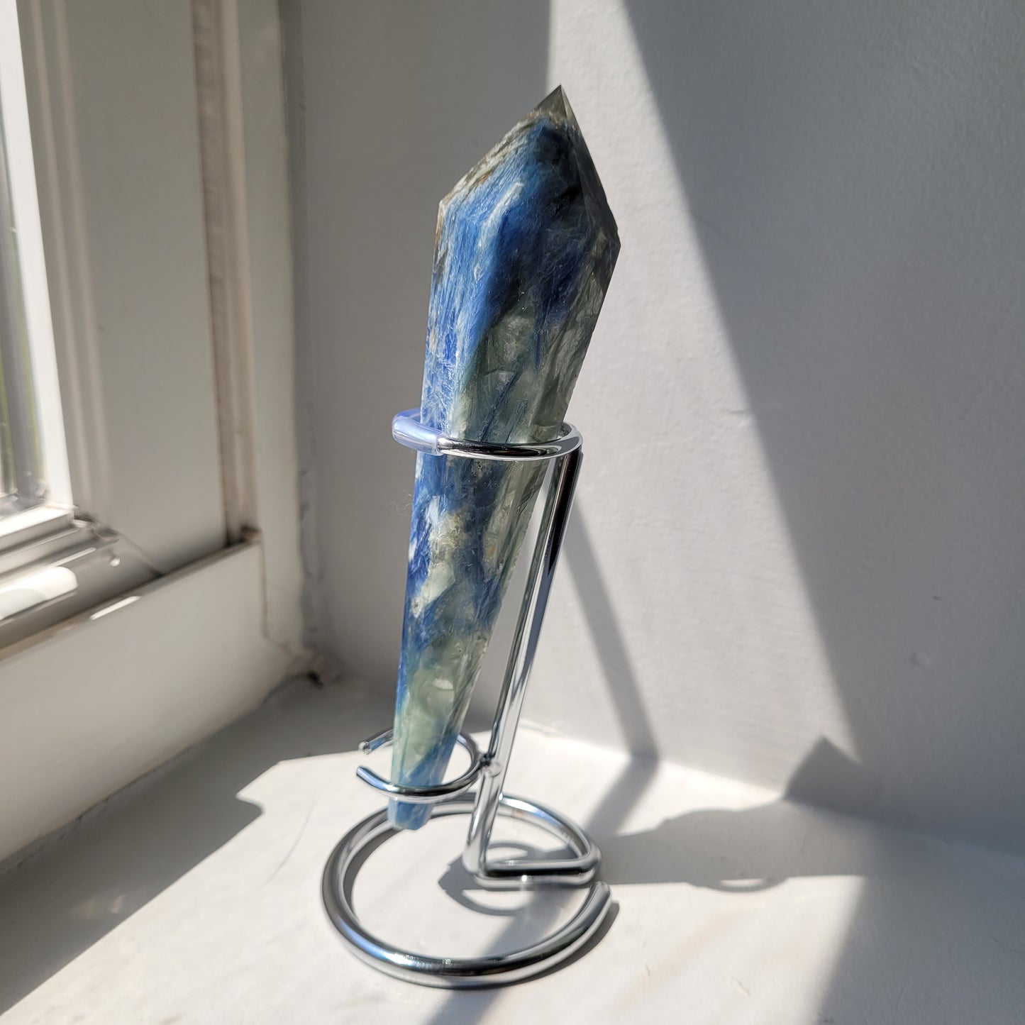 Blue Kyanite Scepter with Stand