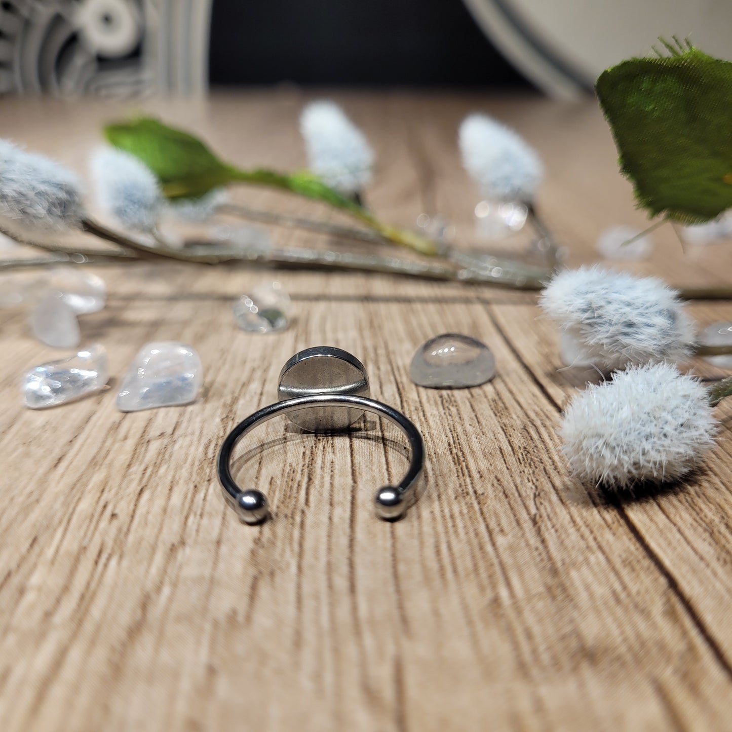 Rainbow Moonstone Ring