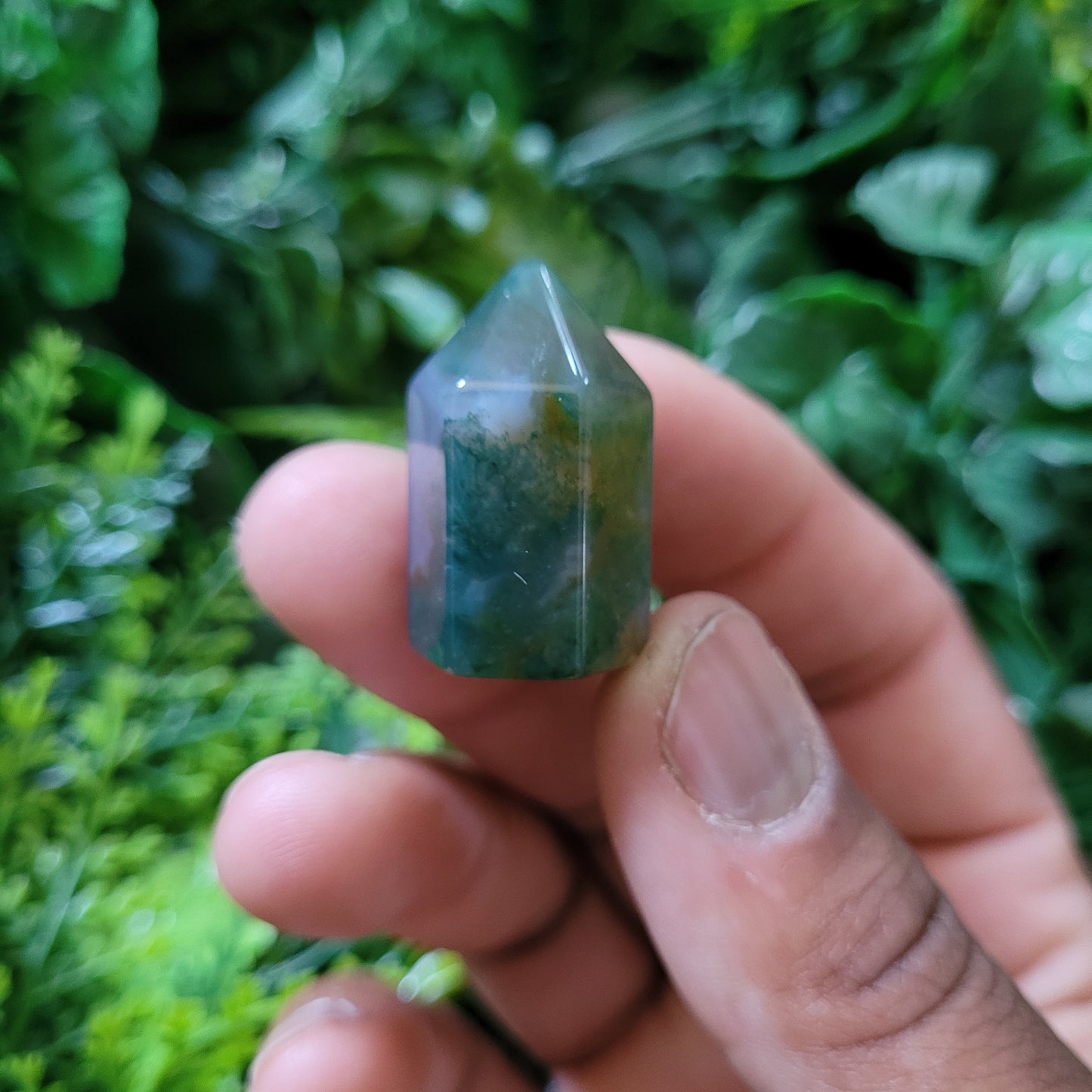 Moss Agate Mini Tower