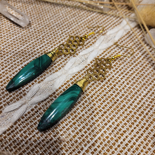 Malachite Earrings