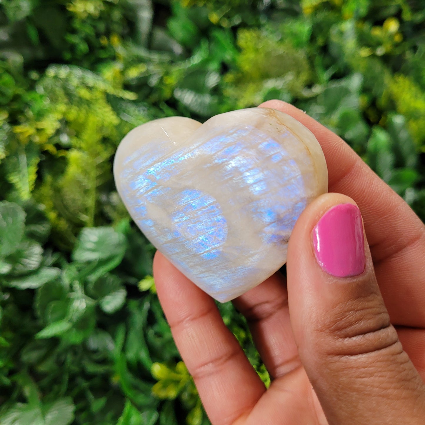 Rainbow Moonstone Heart