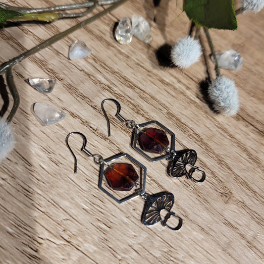 Hessonite Garnet Earrings