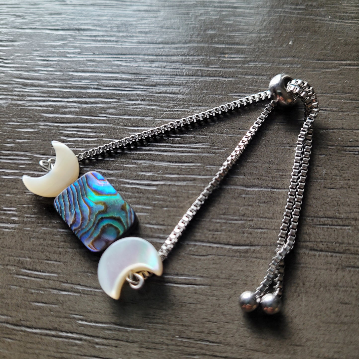 Abalone Mother of Pearl Moon Bracelet