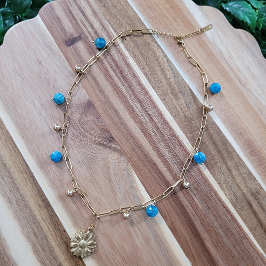 Blue Apatite Necklace