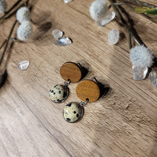 Dalmatian Jasper Earrings