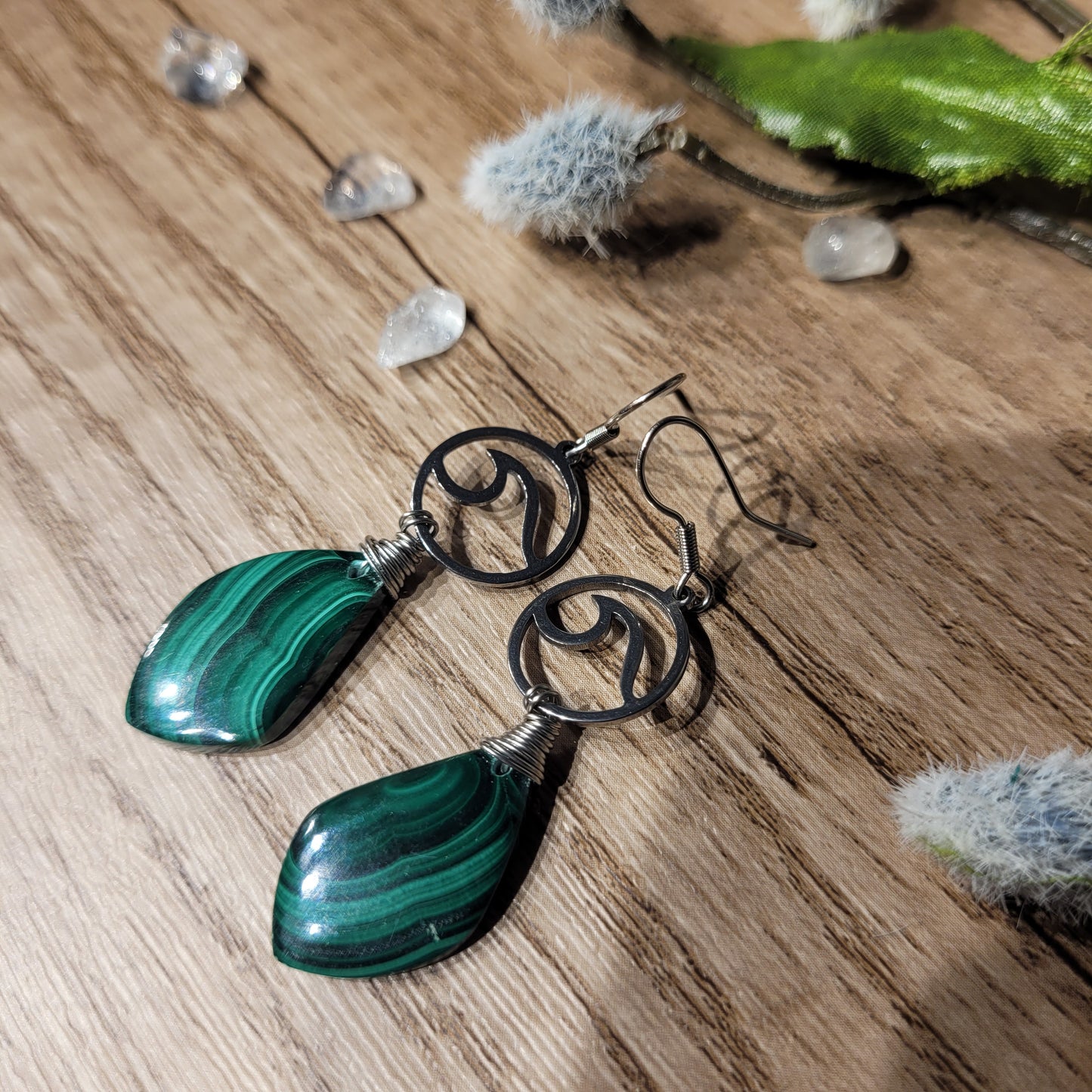 Malachite Earrings