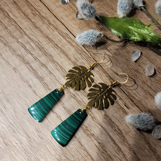 Malachite Earrings