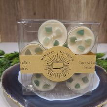 Load image into Gallery viewer, Cactus Flower and Jade Soy Tealight Candles
